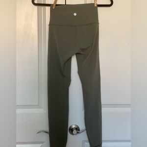 Lululemon size 2 grey eucalyptus (green) align tights 28”